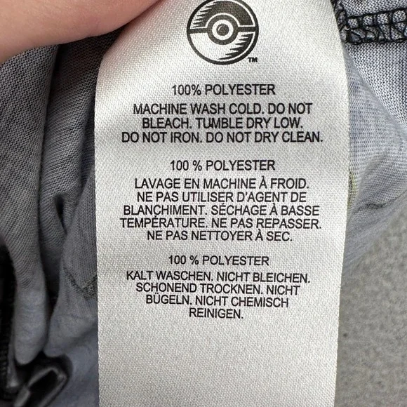 Pokemon Pikachu Adult Mens T-Shirt Large Grey Graphic Ombre Short Sleeve Tee NEW - Picture 5 of 8